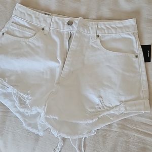 White concert shorts